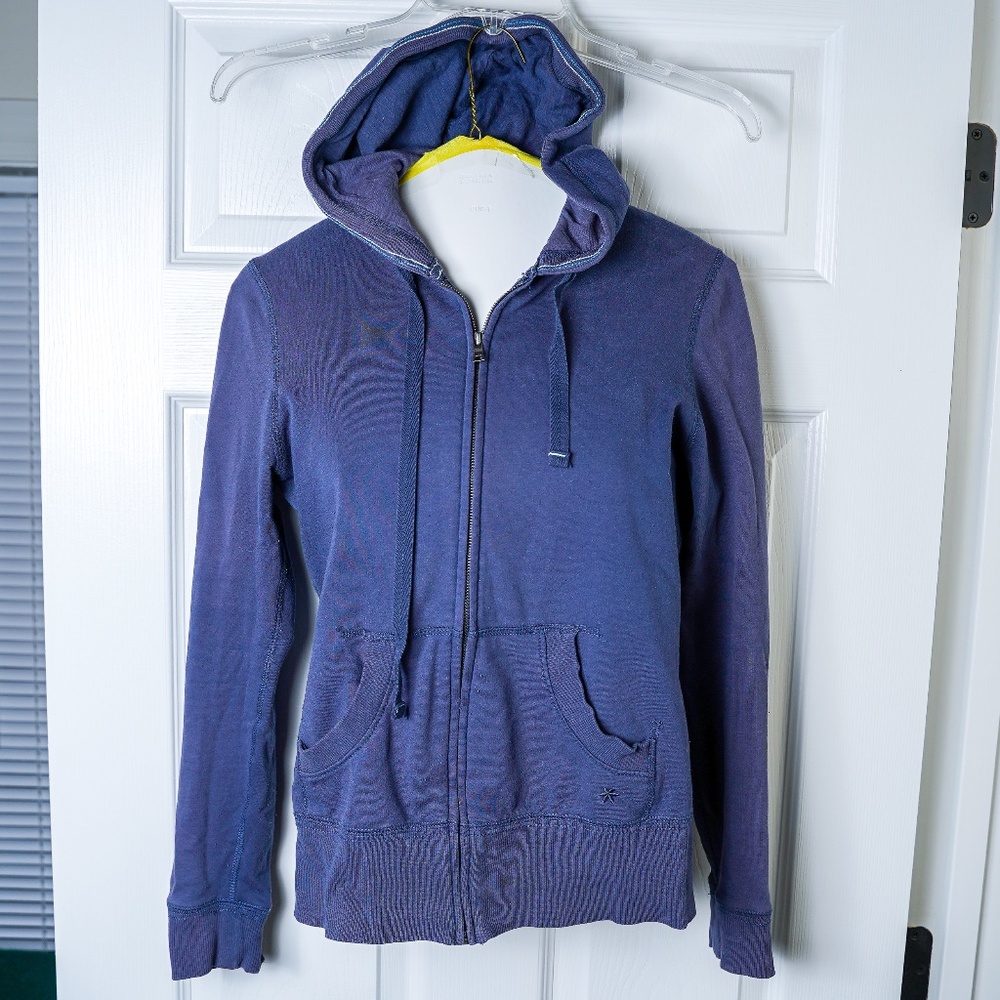 Cotton Navy Blue Hoodie Sweater Hoodie Zip Up with Pockets